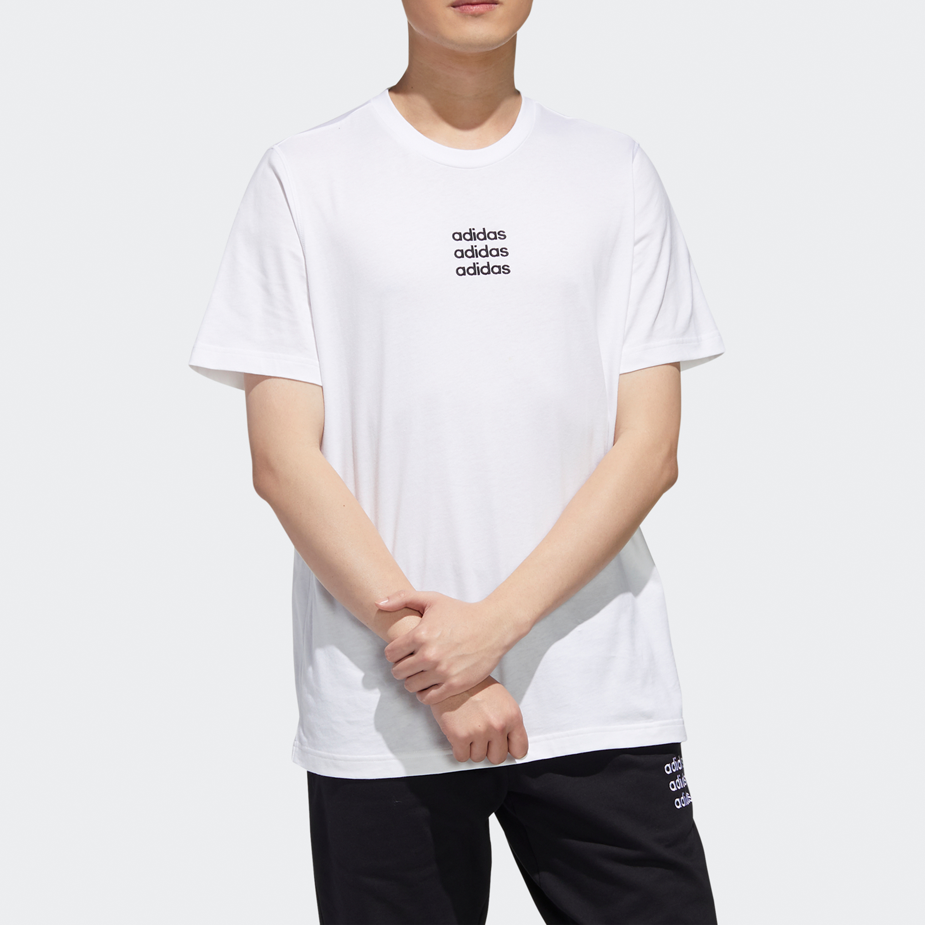 Мужская футболка adidas neo M C+Tee (белая) — фото 3