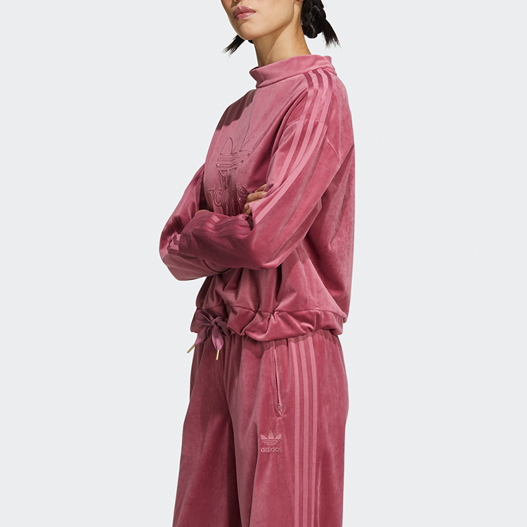 Женское худи adidas originals Mock Sweat Logo (фиолетовое) — фото 3