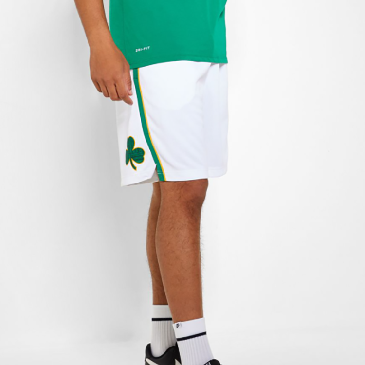 Мужские шорты Nike NBA City Edition Swingman (бело-зеленые) — фото 5