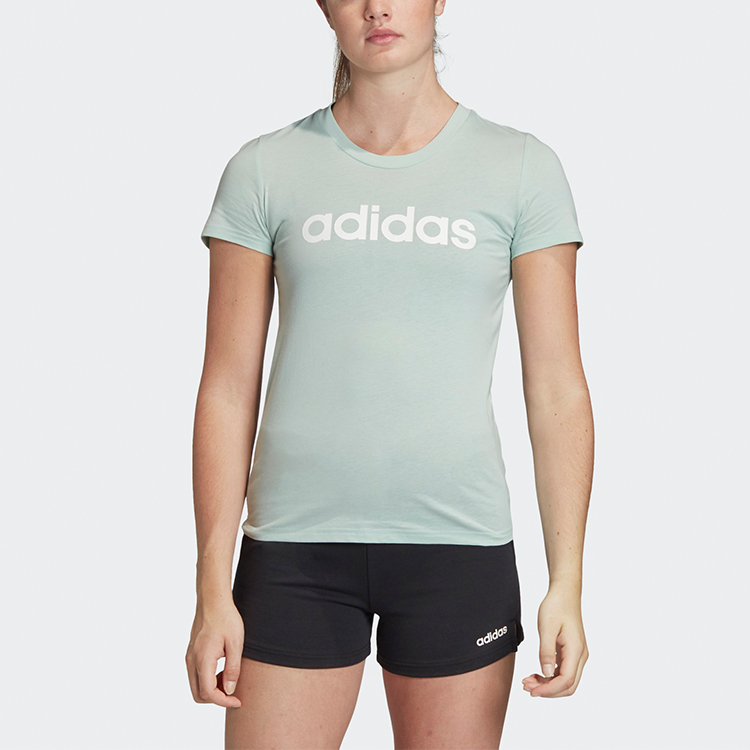 Женская футболка adidas (светло-зеленая) — фото 3