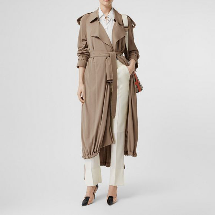 Женские куртка Burberry (теплый серо-коричневый) — фото 3