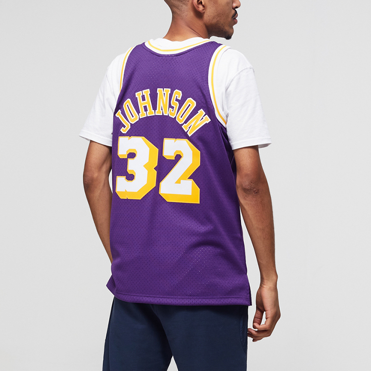 Mitchell & Ness Los Angeles Lakers Road 1984 85 Magic Johnson Swingman Jersey