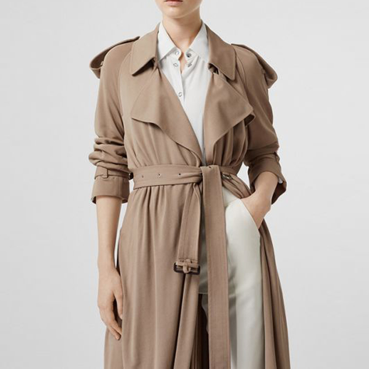 Женские куртка Burberry (теплый серо-коричневый) — фото 4