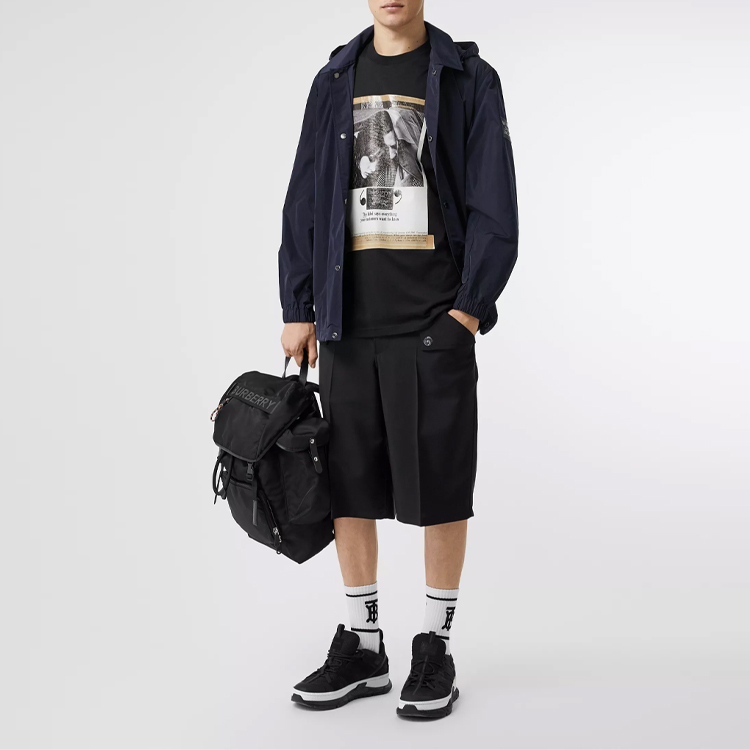 Мужская куртка Burberry (мокрая синева) — фото 4