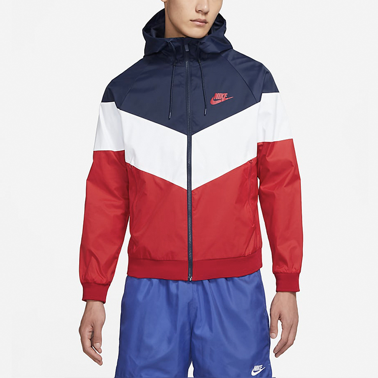 Мужская куртка Nike Sportswear Windrunner (темно-синяя) — фото 4
