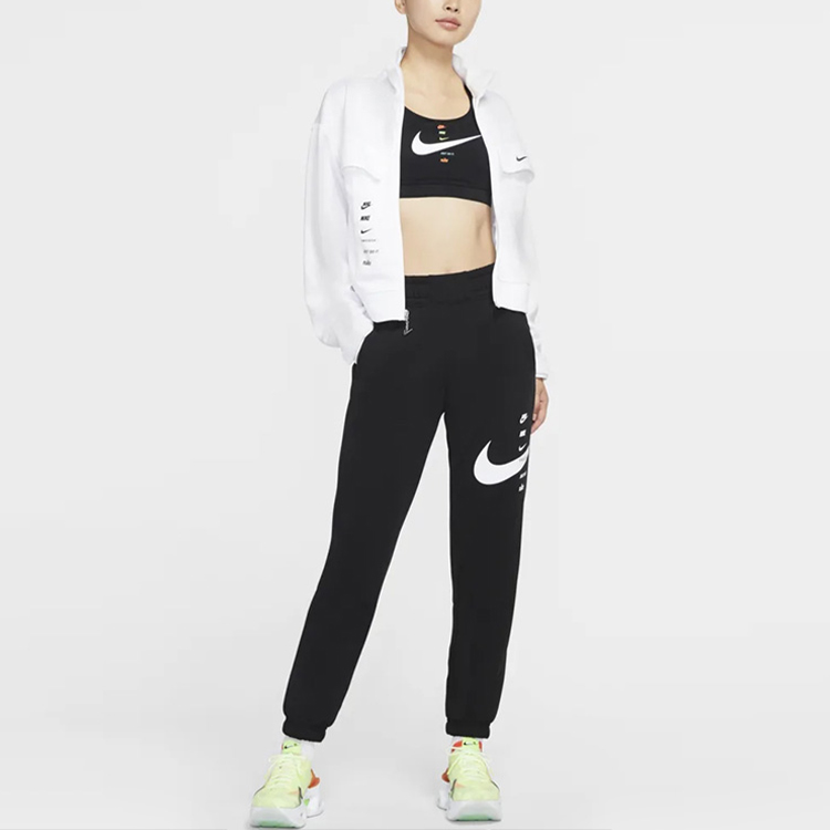 Женские штаны Nike Sportswear Swoosh (черные) — фото 4