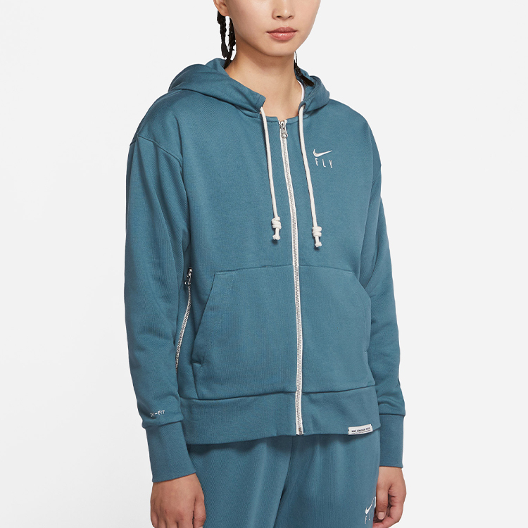 Женская кофта Nike Standard Issue на молнии (/ серо-зеленая) — фото 3