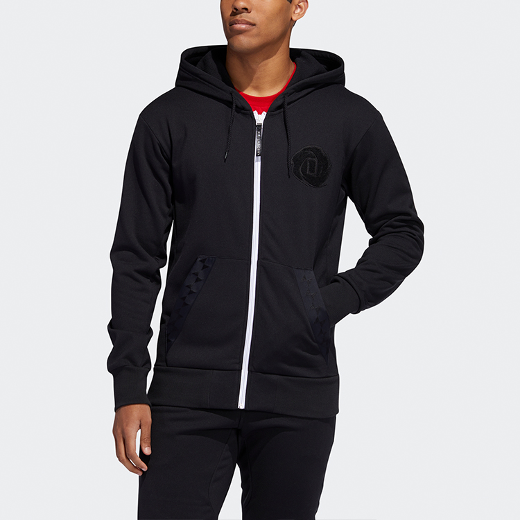 Мужская куртка adidas Rose Wntr Hood (черная) — фото 3