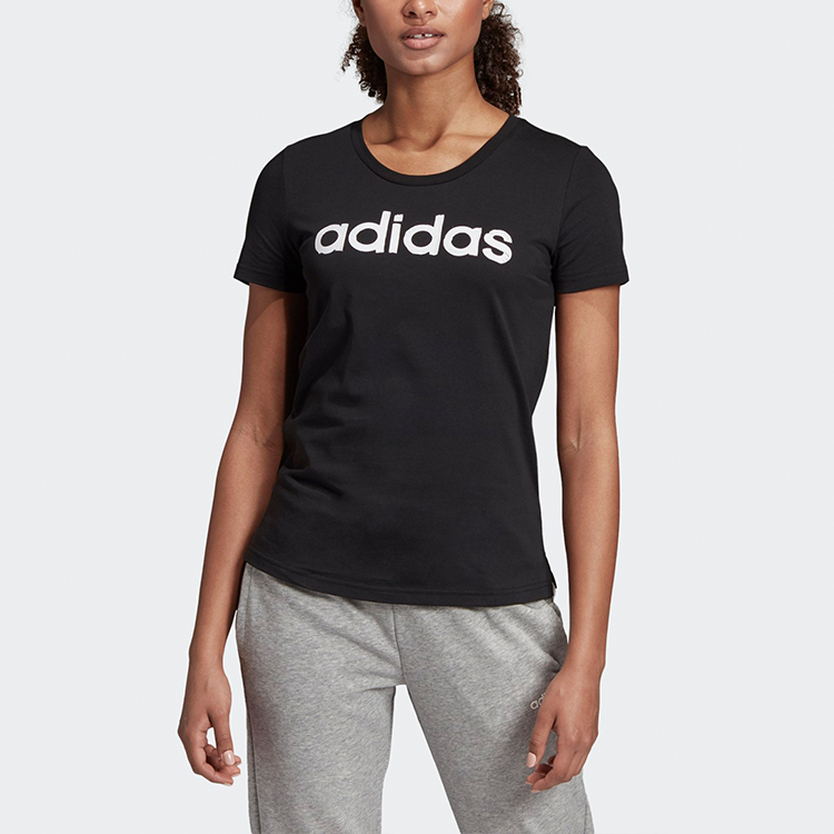 Женская футболка adidas Logo (черная) — фото 3