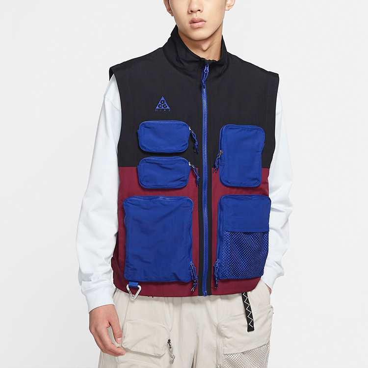 Мужской жилет Nike ACG (черно-сине-красный) — фото 3