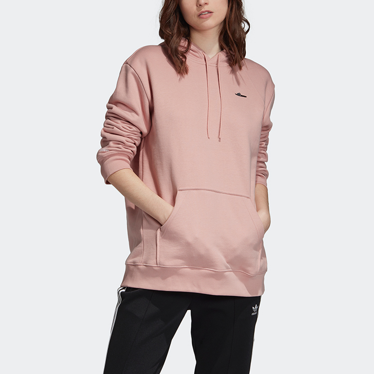 Женское худи adidas originals (розовое) — фото 4