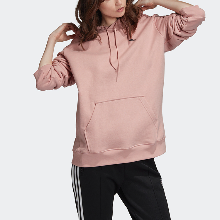 Женское худи adidas originals (розовое) — фото 6