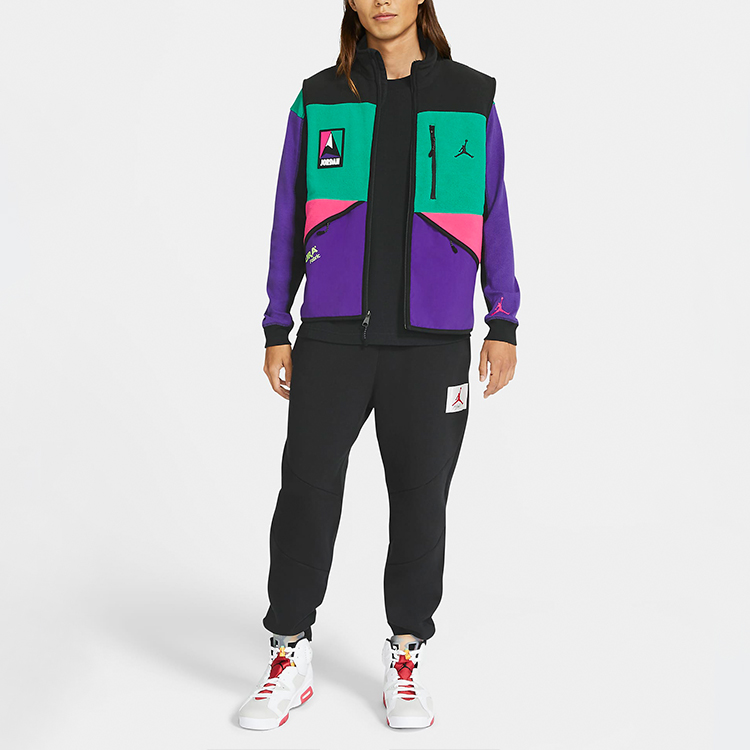 Мужской жилет Jordan Winter Utility (черно-зелено-фиолетовый) — фото 5