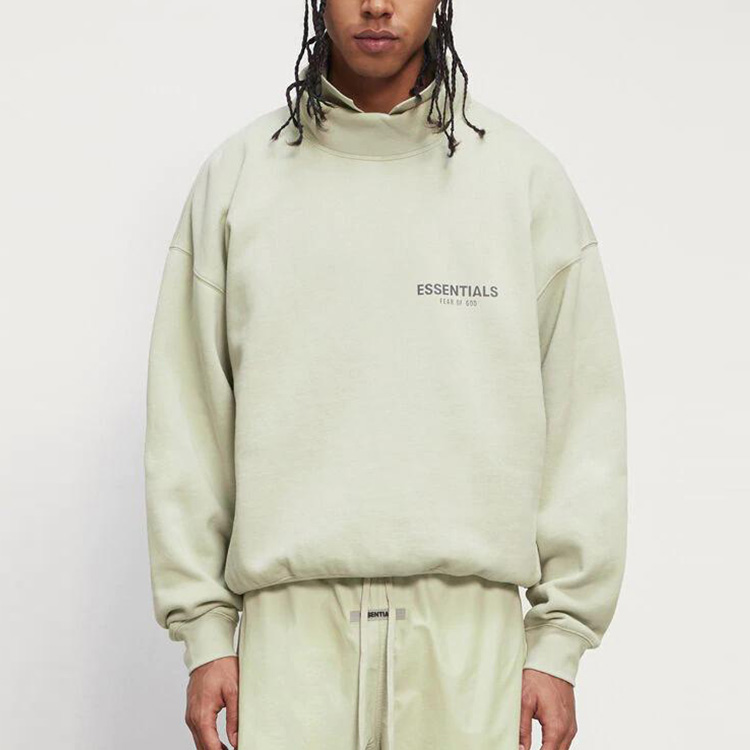 Худи Fear of God Essentials FW20 Sage Mock Neck Sweatshirt — фото 3