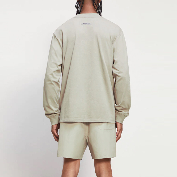 Мужской лонгслив Fear of God Essentials FW20 Long Sleeve T-Shirt Moss T (зеленый) — фото 4