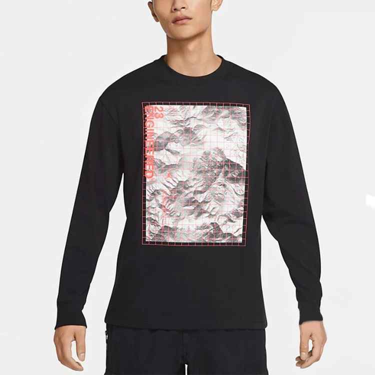 Мужской лонгслив Jordan Brand T-shirt (черный) — фото 4