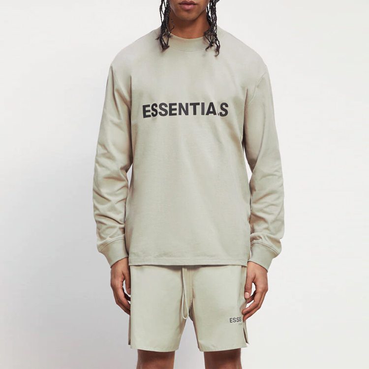 Мужской лонгслив Fear of God Essentials FW20 Long Sleeve T-Shirt Moss T (зеленый) — фото 2