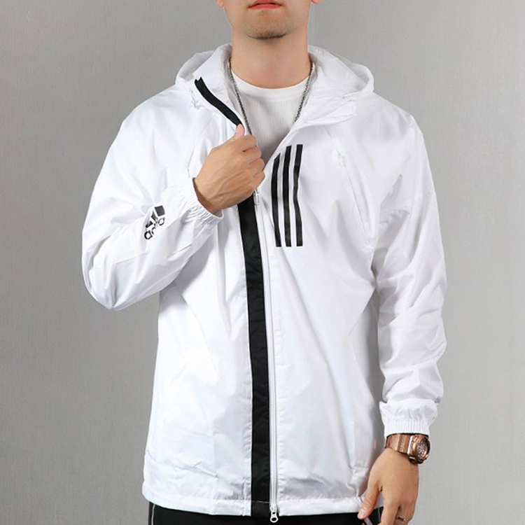 Мужские куртка adidas Sportswear W.N.D. (белый) — фото 3
