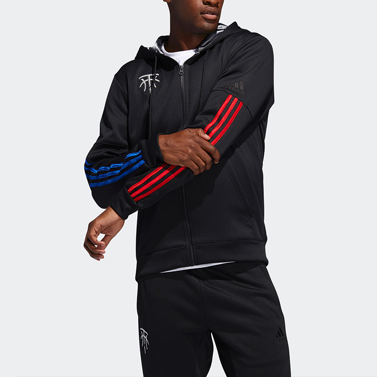 Мужская толстовка adidas Basketball (черная) — фото 3