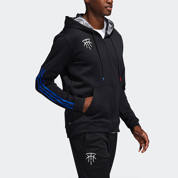 Мужская толстовка adidas Basketball (черная) — фото 5