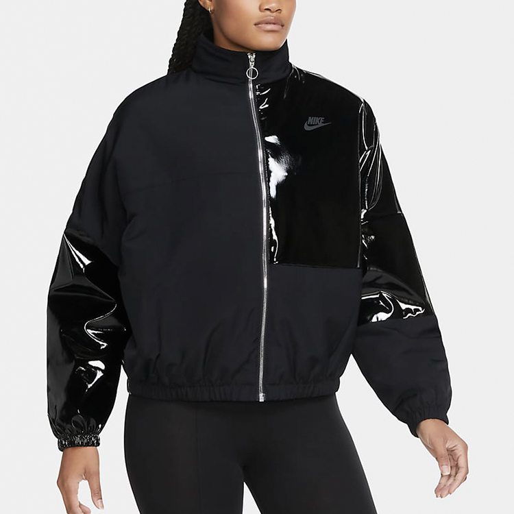 Женская куртка Nike Sprtswear Icon Clash Synthetic-Fill (черный) — фото 4