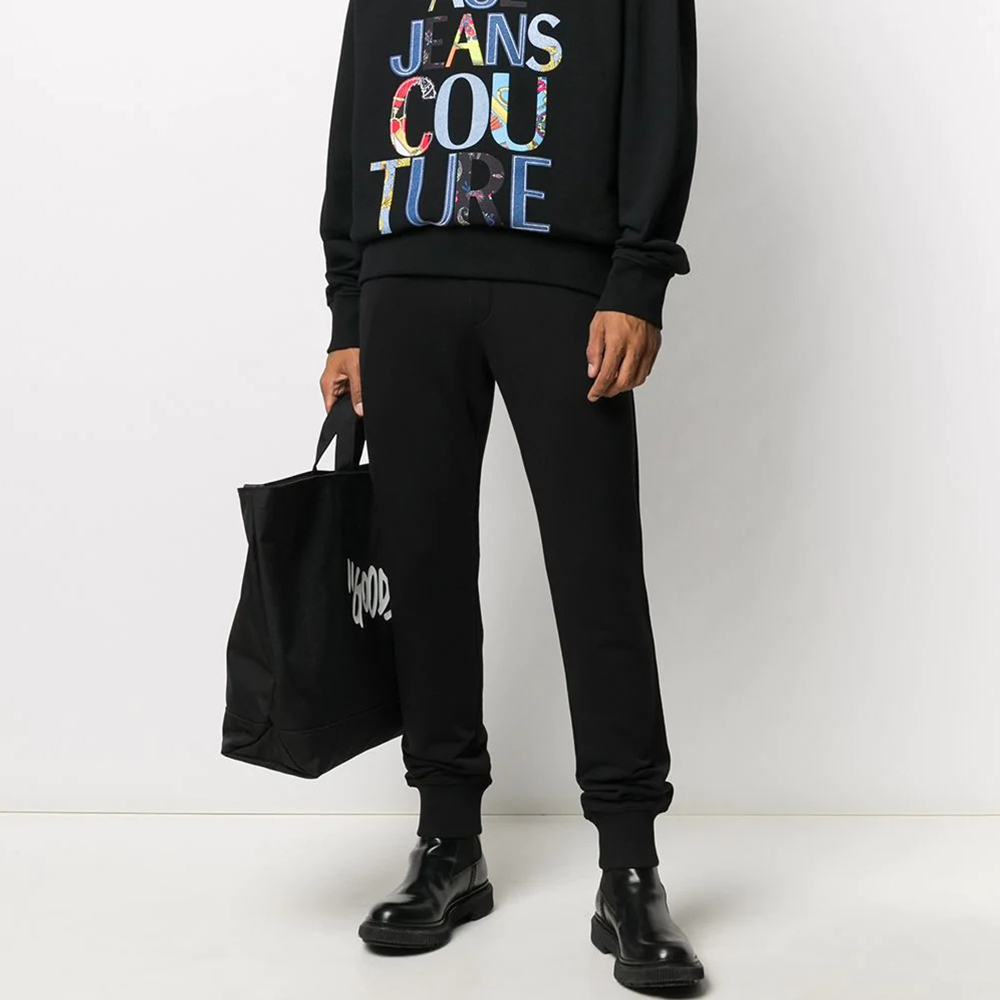 Мужские штаны Versace Jeans Couture Drawstring (черные) — фото 3