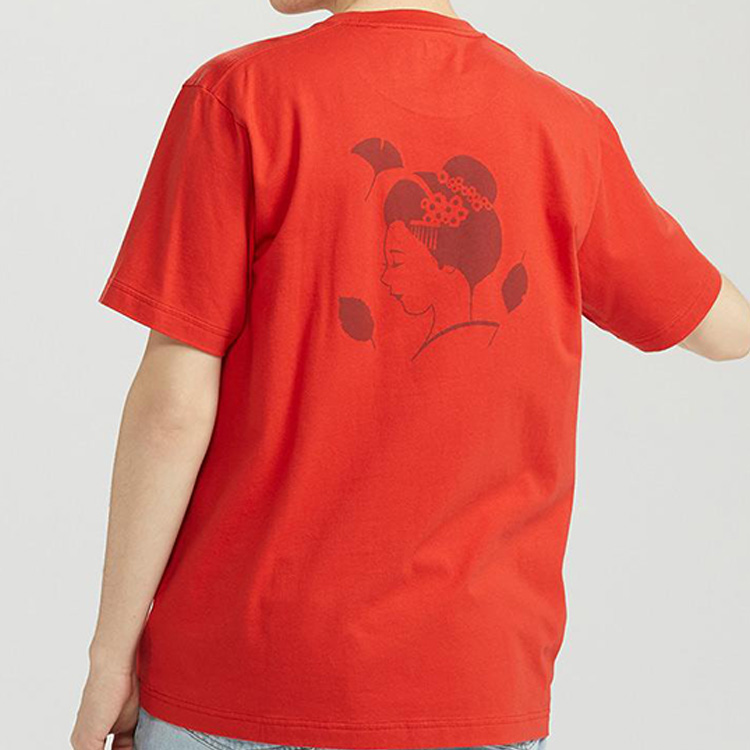 Мужская футболка UNIQLO miyageT (оранжево-коричневая) — фото 4
