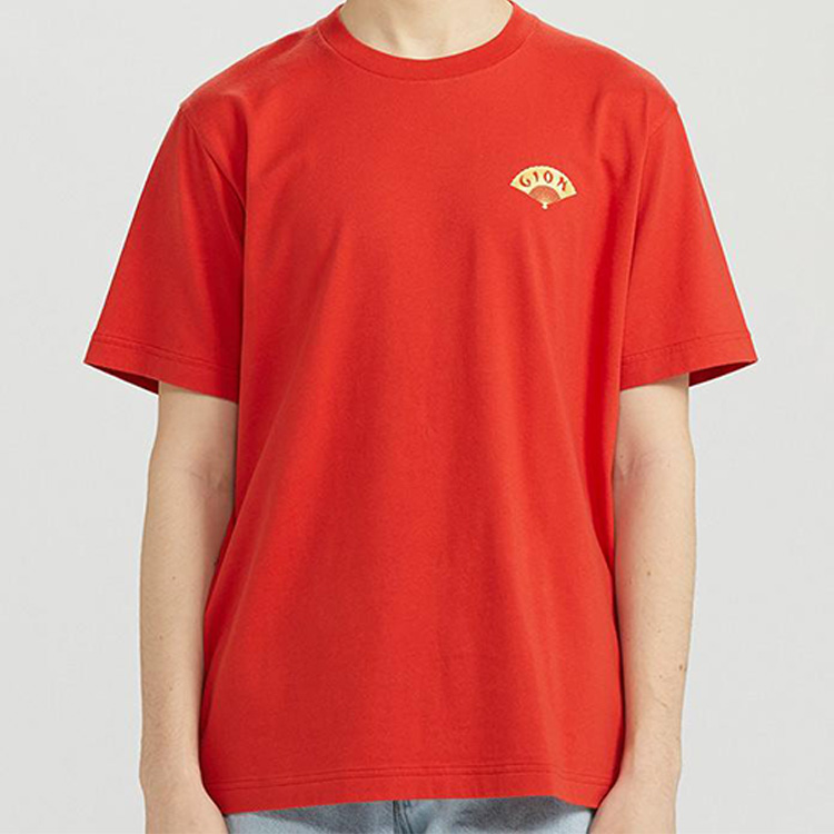 Мужская футболка UNIQLO miyageT (оранжево-коричневая) — фото 3