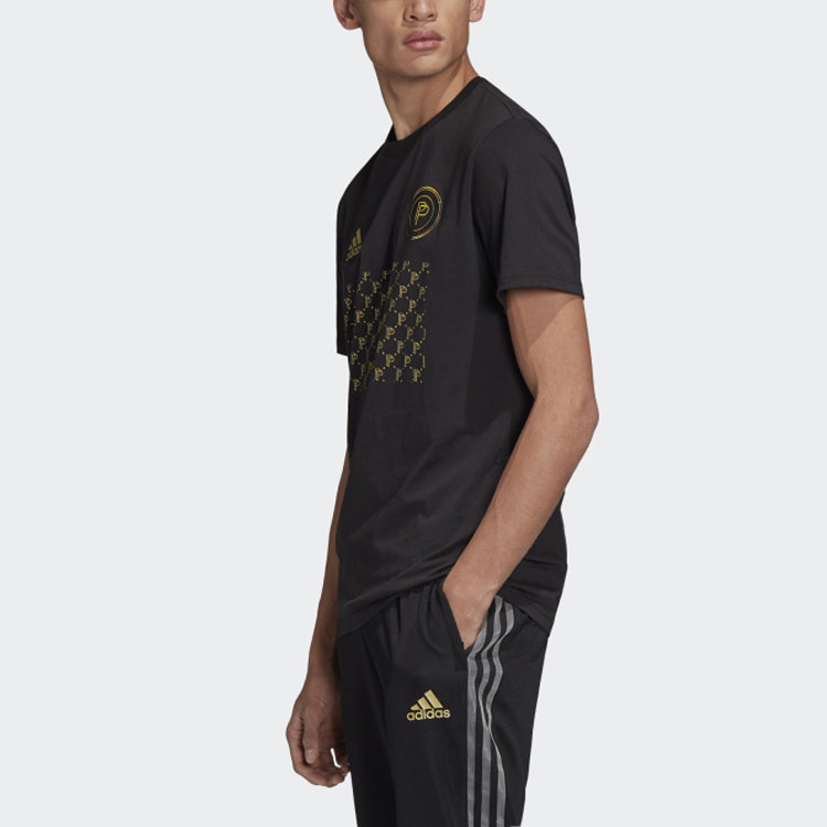 Мужская футболка adidas Pp Gra Tee T (черно-красная) — фото 5