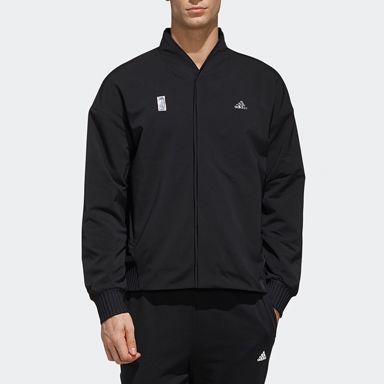 Мужская куртка adidas Wj Jkt Warm logo (черная) — фото 3