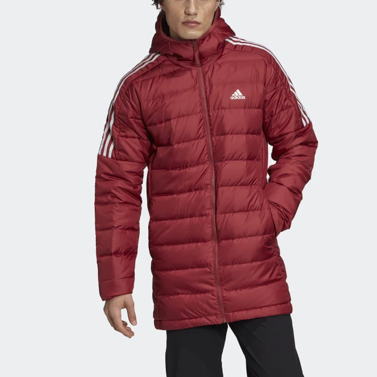Мужская куртка adidas Сеганая (красная) — фото 3