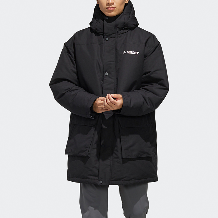 Мужская куртка adidas Xplr Dwn (черная) — фото 3