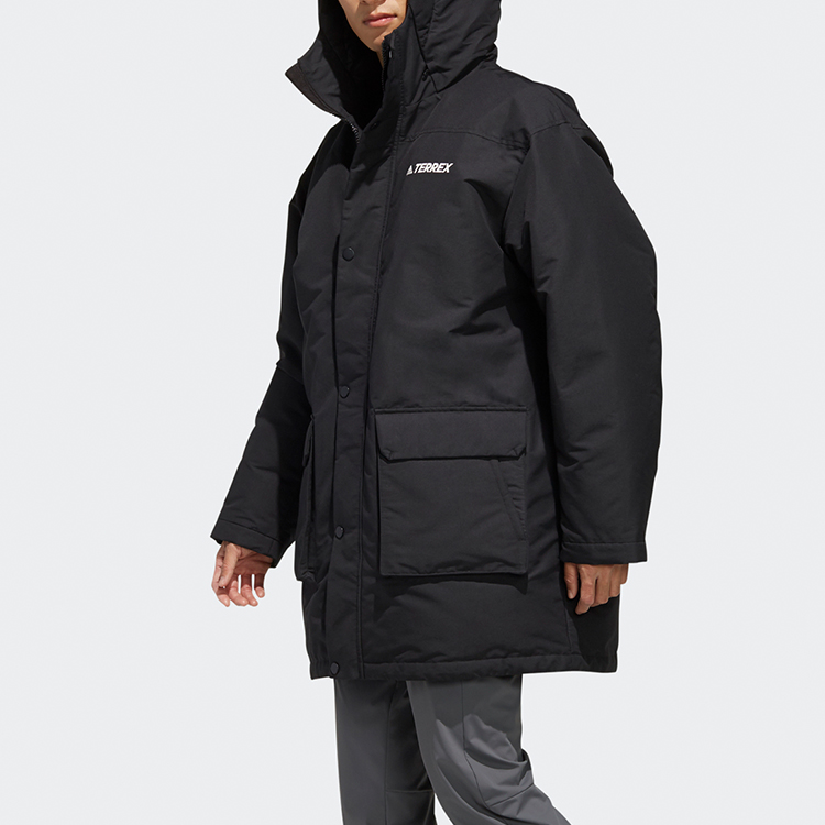 Мужская куртка adidas Xplr Dwn (черная) — фото 4