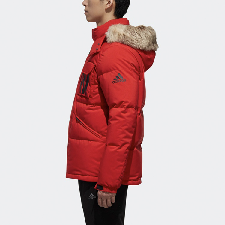 Мужская куртка adidas Down Puffa (красная) — фото 5