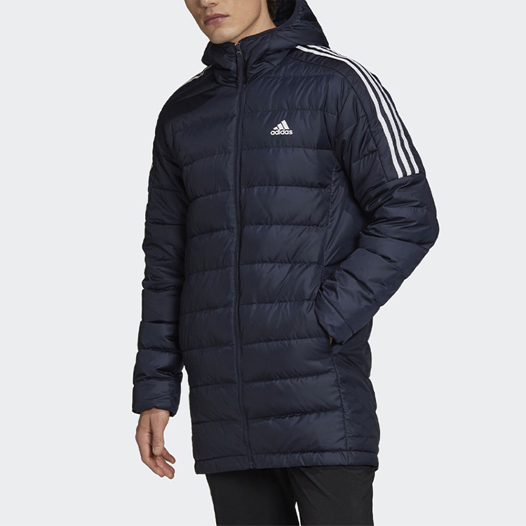 Мужская пуховая куртка adidas ESSENTIALS (темно-синяя) — фото 2