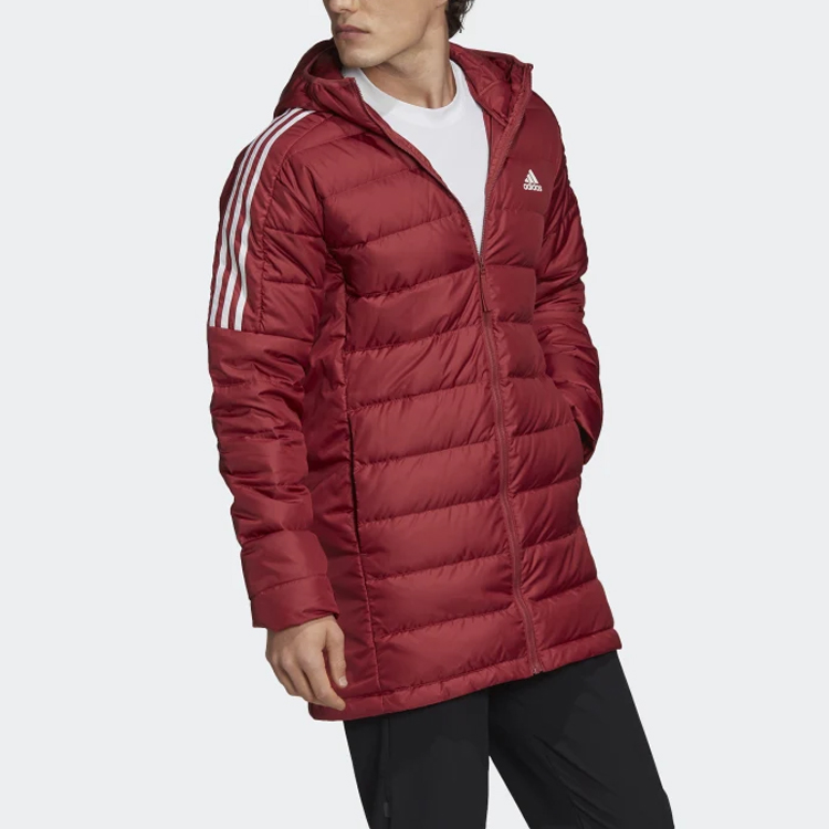 Мужская куртка adidas Сеганая (красная) — фото 4