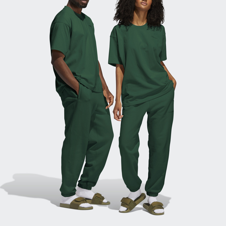 Штаны adidas originals x Pharrell Williams (темно-зеленые) — фото 6