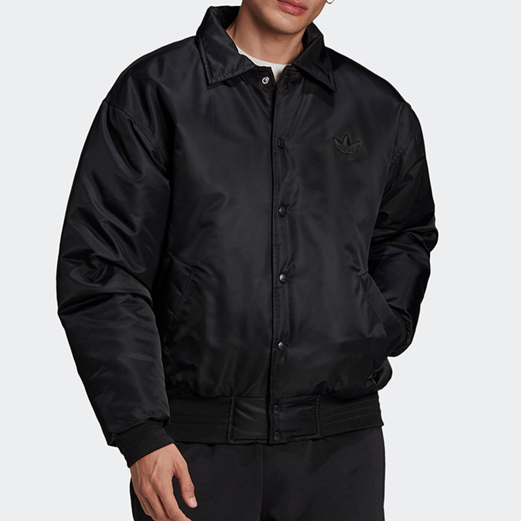 Мужская куртка adidas originals 3 Stripe Bomber (черная) — фото 3
