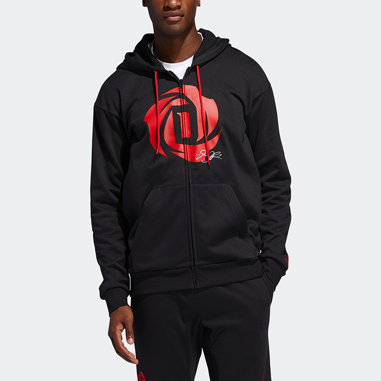 Мужская куртка adidas Rose Hoodie (черная) — фото 3