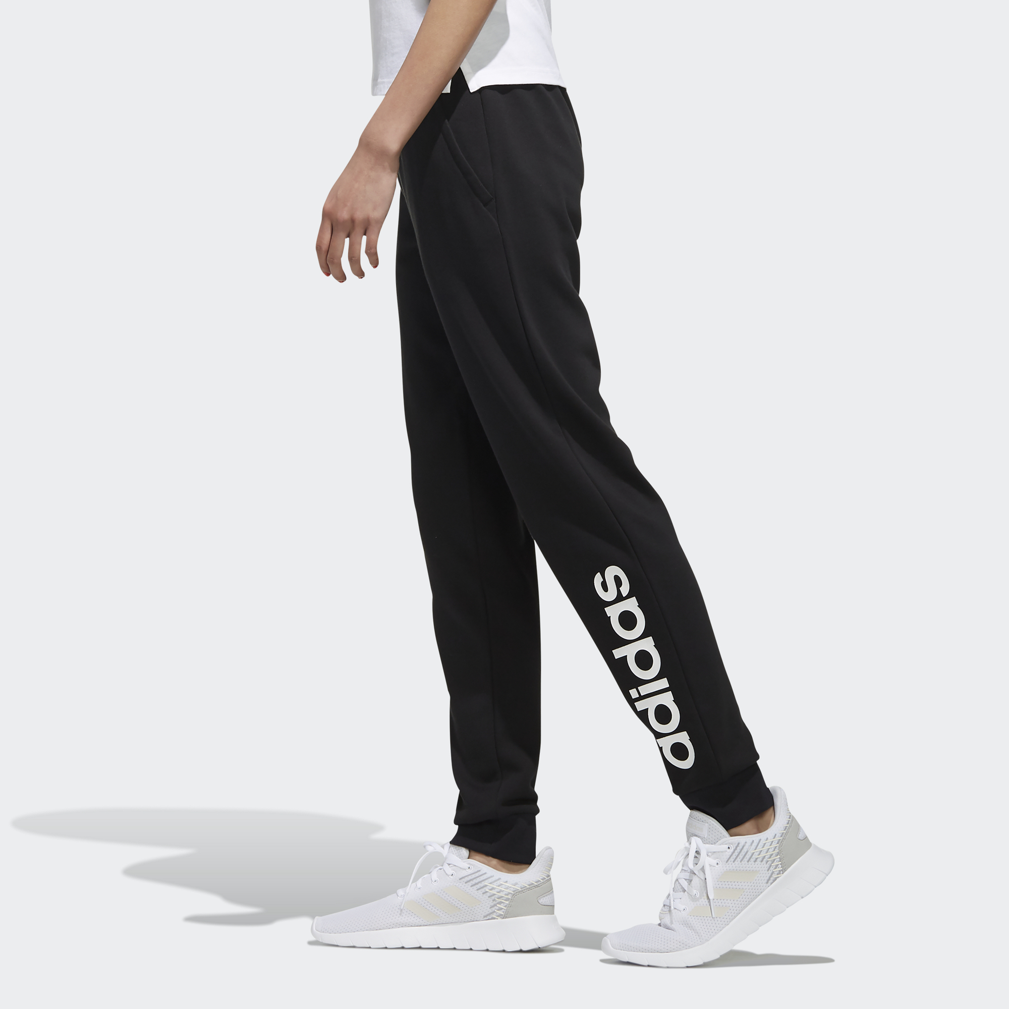 Женские брюки adidas neo (черные) — фото 4