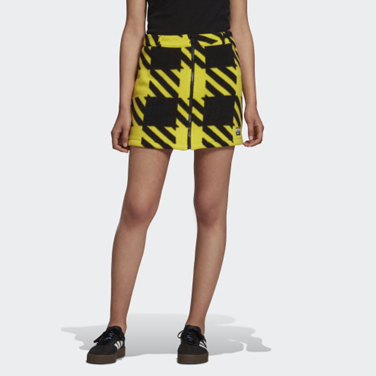 Женская юбка adidas originals Skirt (лимонно-желтая) — фото 4