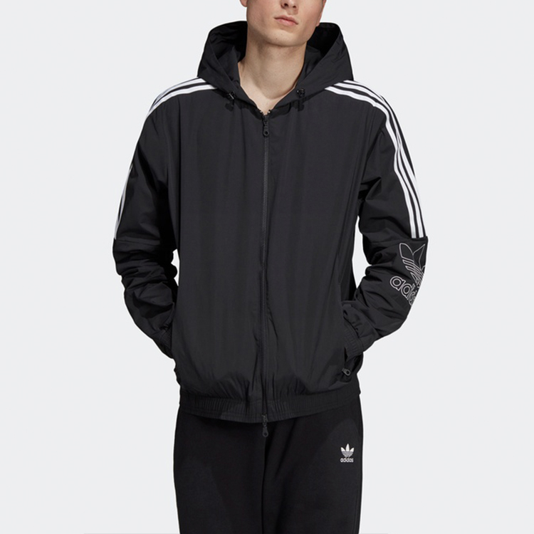 Мужская куртка adidas Originals Hoodie Jacket (черная) — фото 3