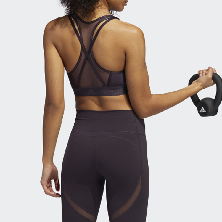 Женский спортивный топ adidas (фиолетовый) — фото 5