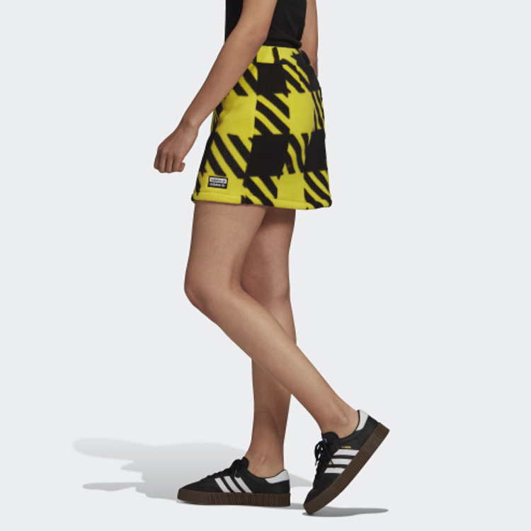Женская юбка adidas originals Skirt (лимонно-желтая) — фото 5