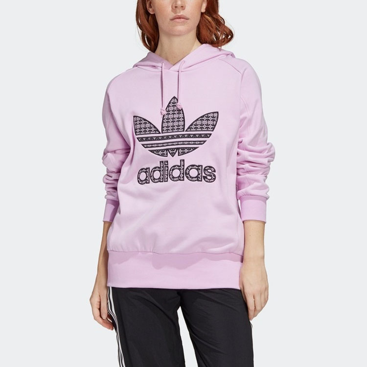 Женское худи adidas originals (бледно-фиолетовое) — фото 3