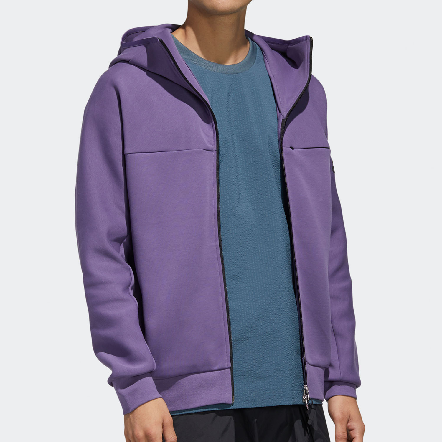 Мужская куртка adidas O1 Htt Music (фиолетовая) — фото 4