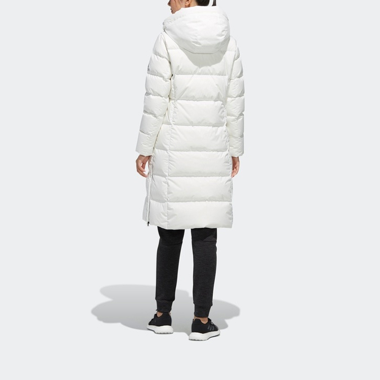 Женская куртка adidas W Long Down Pk (белая) — фото 3