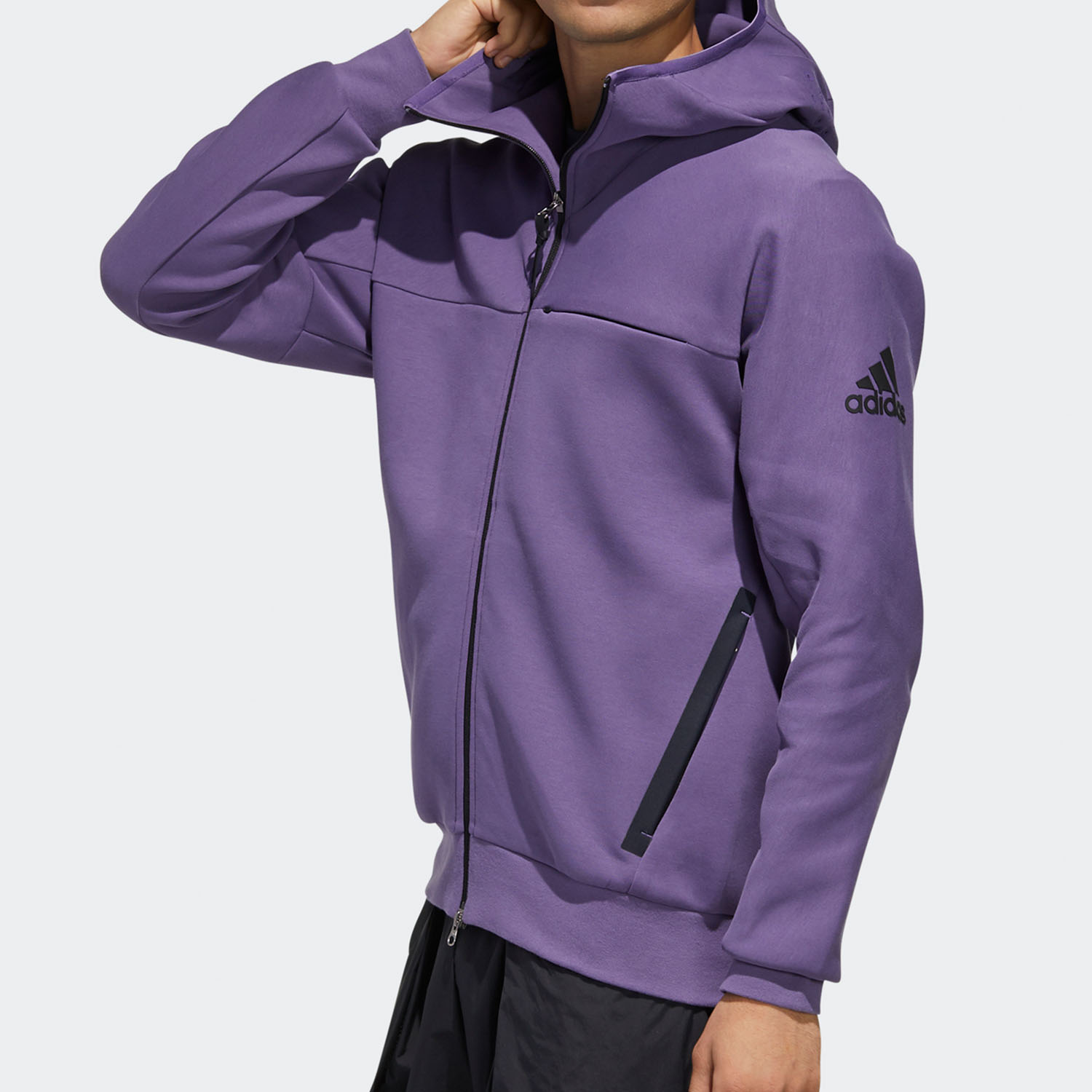 Мужская куртка adidas O1 Htt Music (фиолетовая) — фото 3