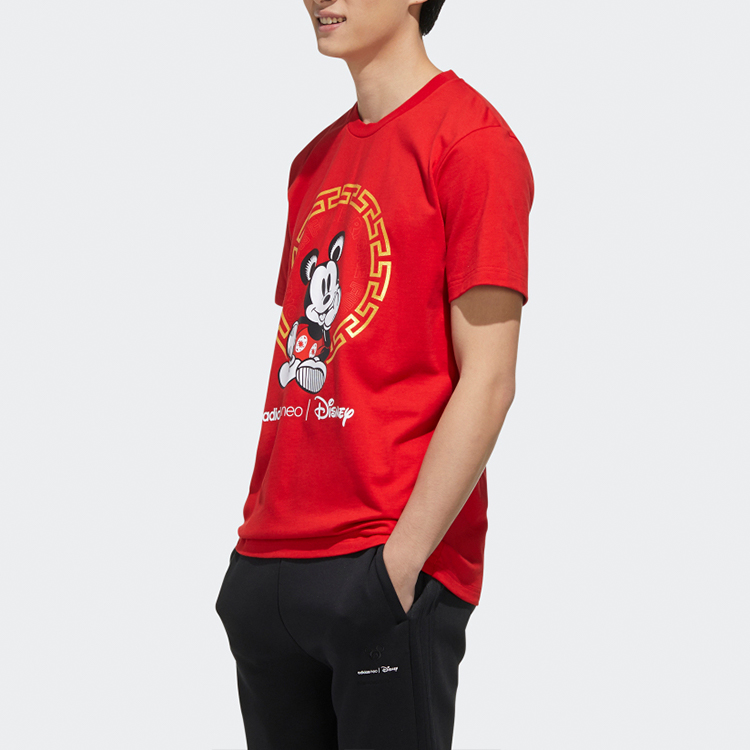 Мужские футболки adidas neo × disney CNY (красный) — фото 6