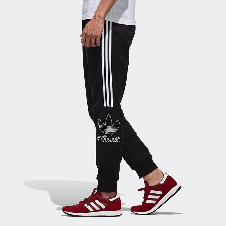 Мужские штаны adidas originals Logo (черные) — фото 5